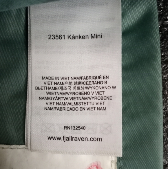 Fjallraven Kanken Mini Frost Green Bohemian Utility Adjustable Strap Backpack - Picture 5 of 10